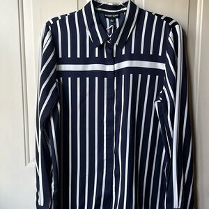NWT Modern Works navy/white stripe